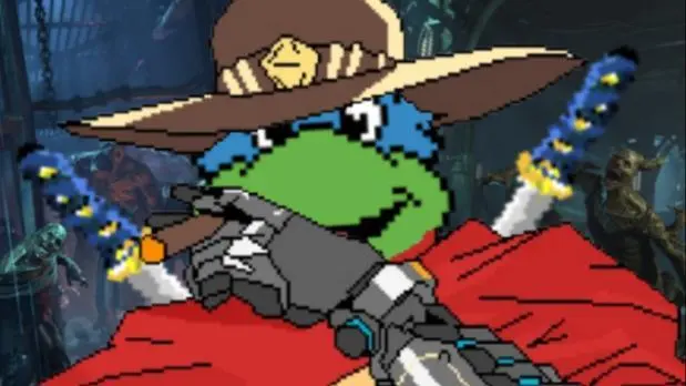 [6.7] If Leonardo was a toaster and cowboy character from hero shooter Overwatch named McCree and then was renamed to Cassidy for mysterious reasons and also keep forgetting to say his famous line "It's high goon" or whatever he says I forgor :(