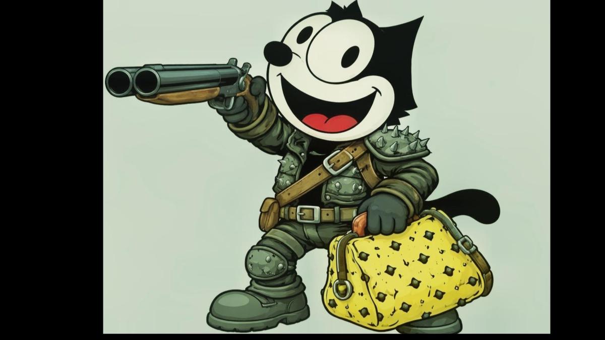 Double Barrel Desperado (if Mad Max did a fusion dance with Felix the Cat & his magic bag)