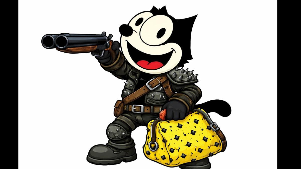 Double Barrel Desperado (if Mad Max did a fusion dance with Felix the Cat & his magic bag)