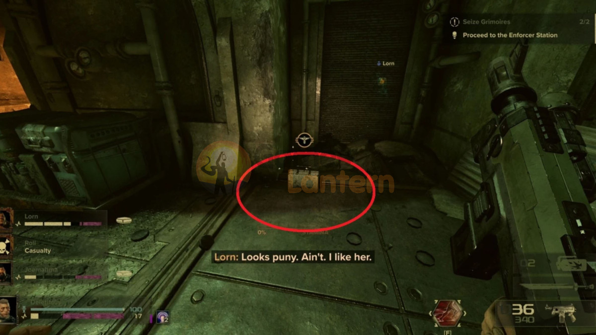 Grimoire was located where the medkit is now in the image
