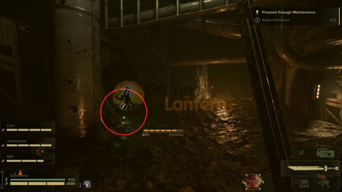 Grimoire located in the first room of the Duct Hall zone in Magistrati Oubliette Mission