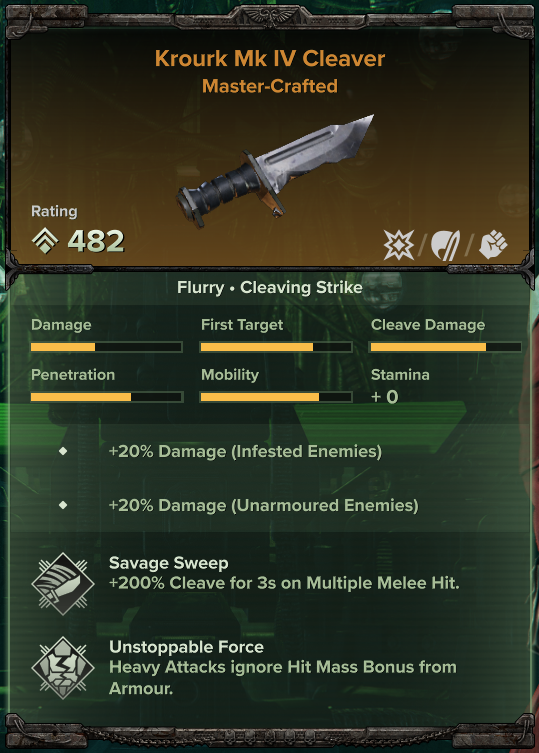 Krourk Mk IV Cleaver Weapon - Darktide