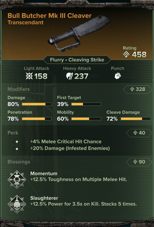 Bull Butcher Mk III Cleaver Weapon - Darktide